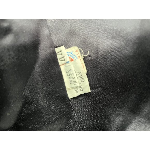 Perry Ellis Portfolio Mens Black Wool Blend Long Double Breasted Overcoat Size 4 - Picture 5 of 5